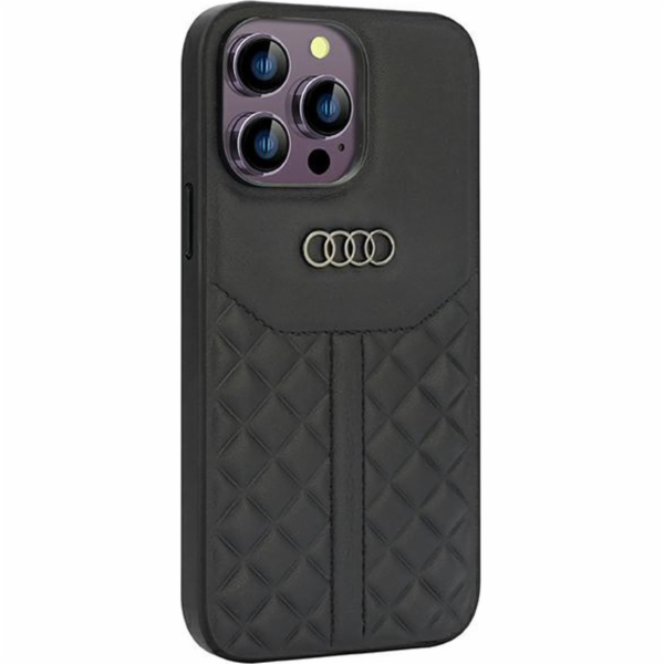 Audi Pouzdro z pravé kůže pro iPhone 14 Pro Max 6.7" čern...