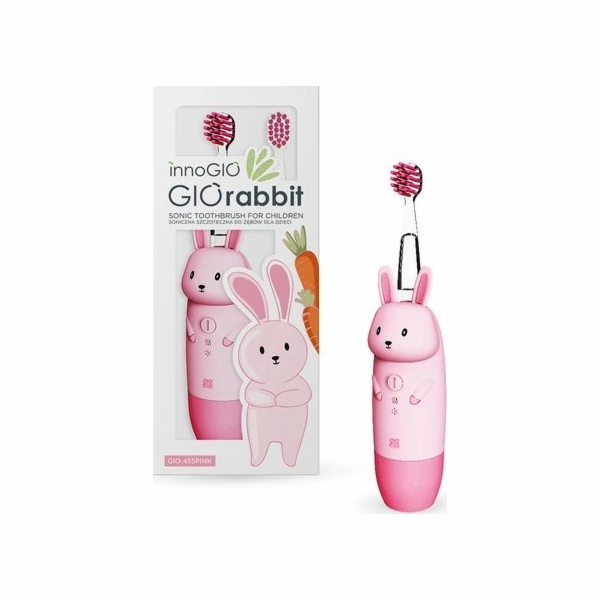 InnoGio GIOrabbit Pink Růžový zubní kartáček
