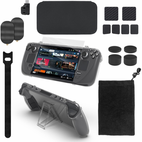 JYS Sada příslušenství 18v1 pro Steam Deck / Pouzdro + Kr...