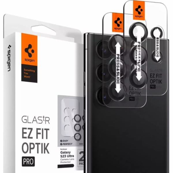 Spigen Spigen Glass EZ Fit Optik Pro 2 ks, černé - Samsun...