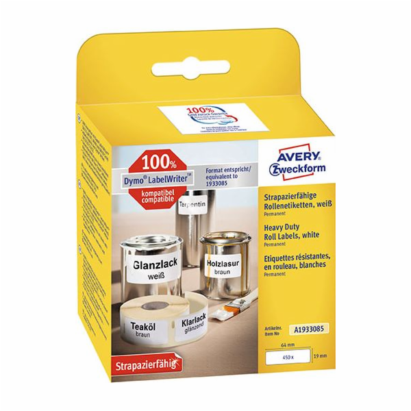 Avery Zweckform ZF ETIKETY PRO VYSOKÉ ZÁTĚŽÍ NA ROLI 19X6...