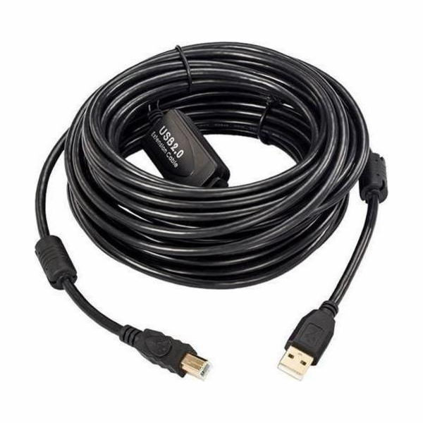 MicroConnect Kabel USB USB-A - USB-B 20 m černý (USBAB20B...