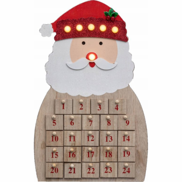 NoName Adventní kalendář svítící ve tvaru Santa Clause pr...