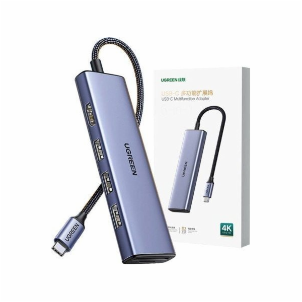 Ugreen USB HUB Adaptér HUB UGREEN CM511 USB-C na HDMI, 3x...