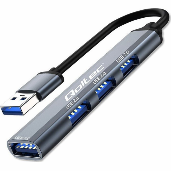 Qoltec Adaptér HUB USB 3.0 4v1 | USB 3.0 | 3x USB 2.0