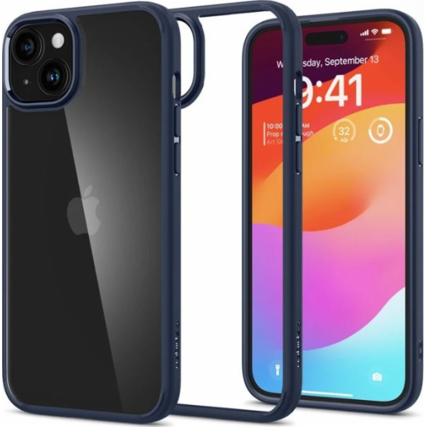 Spigen Crystal Hybrid, tmavě modrá - iPhone 15 Plus
