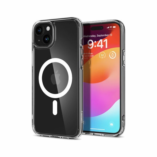 Spigen Crystal Hybrid MagSafe, bílý - iPhone 15