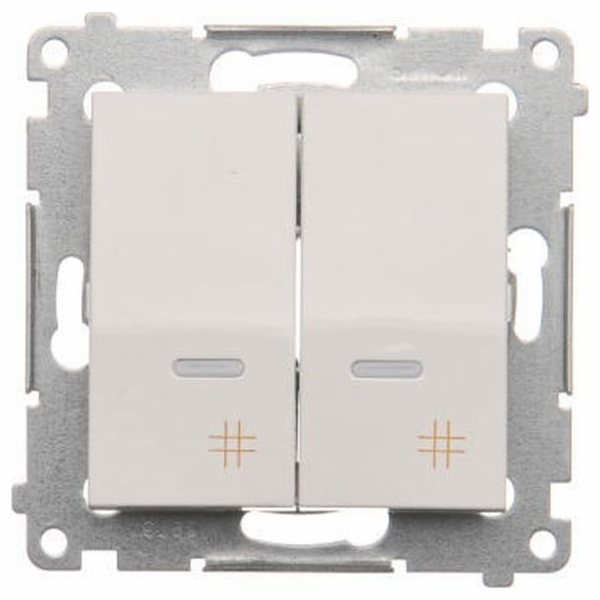 Kontakt-Simon Simon 54 Dvojitý křížový spínač s podsvícen...