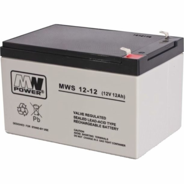 MW Power Pb 12V 12Ah bezúdržbový (hmotnost 3,25 kg, nabíj...