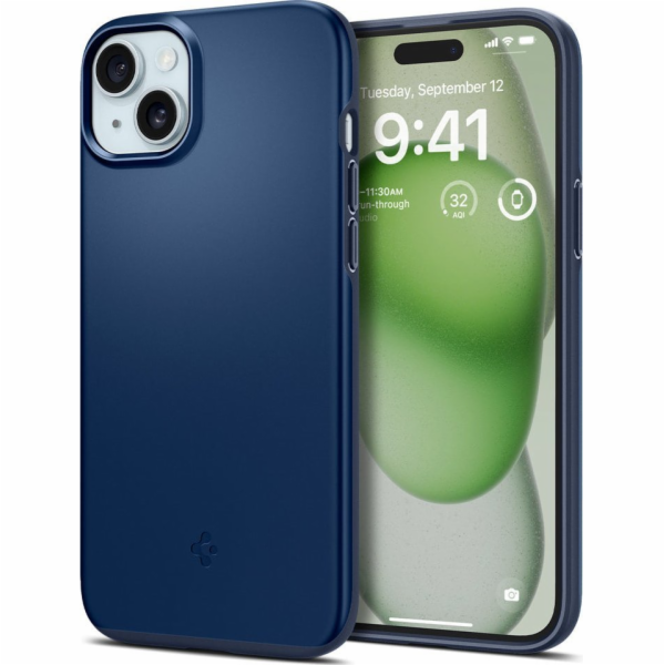 Spigen Thin Fit, tmavě modrá - iPhone 15 Plus