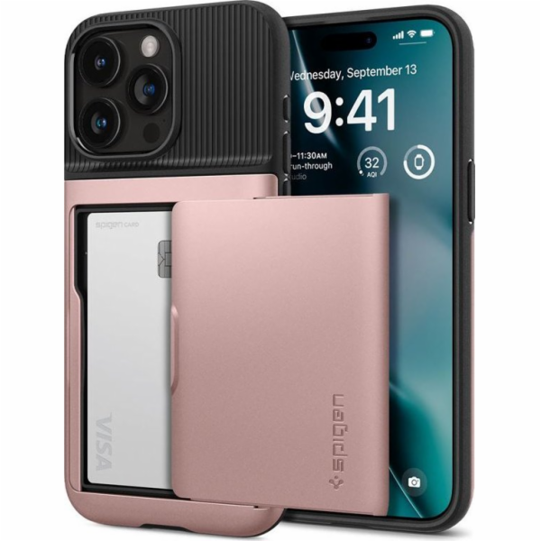 Spigen Slim Armor CS, růžovo-zlatý - iPhone 15 Pro Max