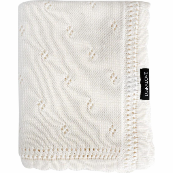 LullaLove Dětská deka Daisy Coconut s prolamovaným vzorem...