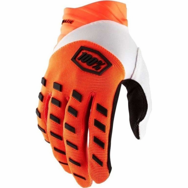 100% Rukavice 100% AIRMATIC Rukavice fluo oranžová veliko...