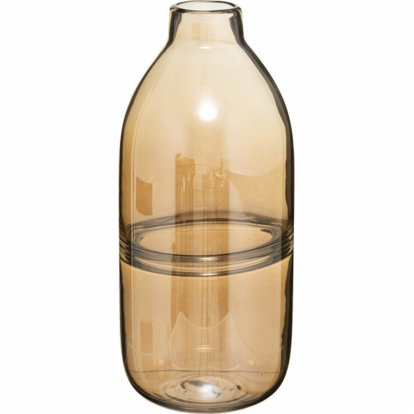 Atmosphera Skleněná váza Vase Line 30cm jantarová