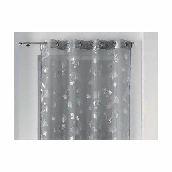 Douceur d`Interieur BLOOMY CURTAIN - Šedostříbrná 140x240