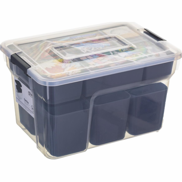 5five Plastová nádoba s víkem Organizér Box
