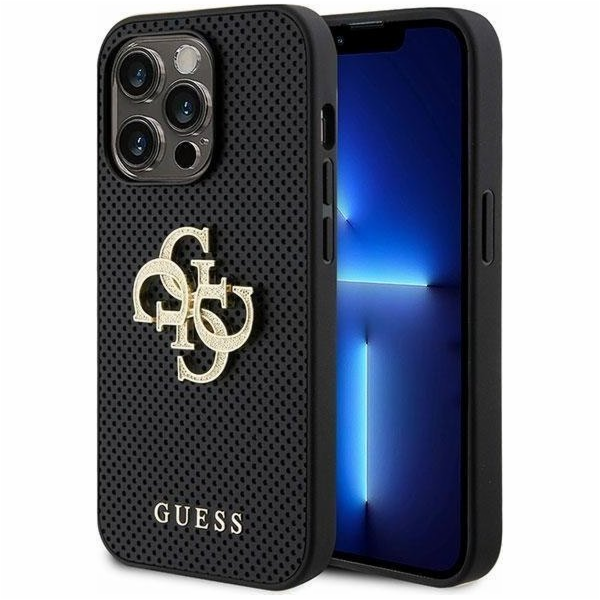 Guess Guess GUHCP15LPSP4LGK Pevný kožený kryt pro iPhone ...