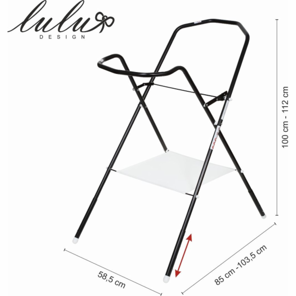 Lulu Design Vanový stojan 84 cm (černý)