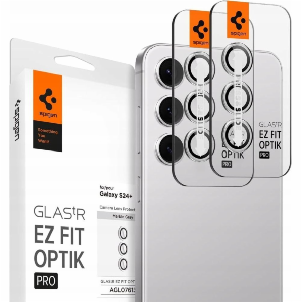 Spigen Spigen Glass tR EZ Fit Optik Pro 2 ks, mramorově š...