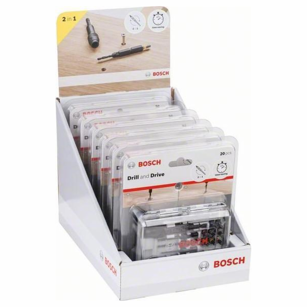 Bosch SADA BITŮ ŠROUBOVÁKŮ + VRTÁKY 20 KS.