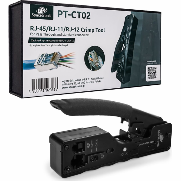 Spacetronik Krimpovací kleště RJ45 / RJ12 / RJ11 (PT-CT02)