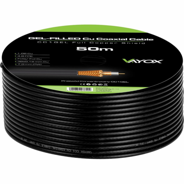 Vayox Koaxiální kabel 1,02 Cu + 32x0,12 mm Cu CC1-50GEL č...