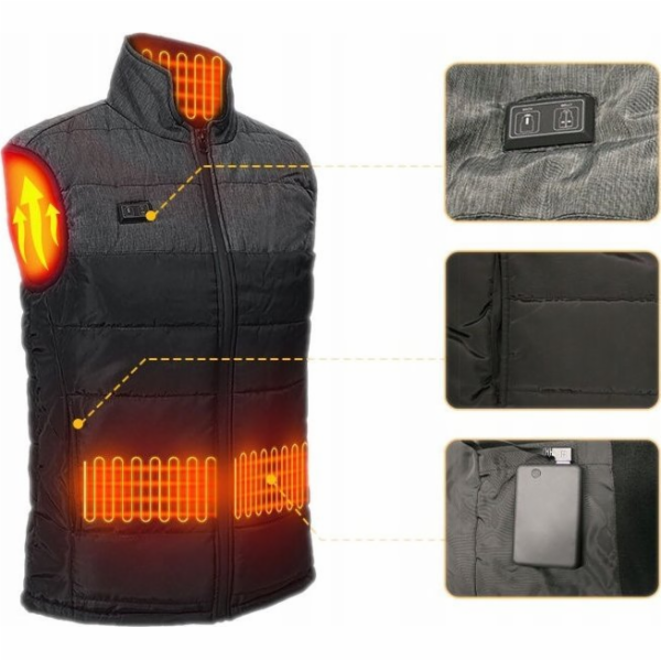 Mozos Vyhřívaná elektrická vesta HV2, unisex, velikost S,...