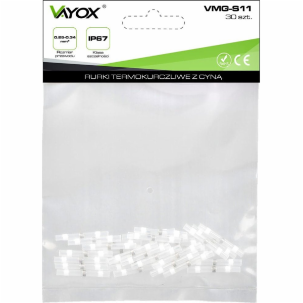 Vayox Smršťovací bužírky s cínem a lepidlem 0,25-0,34 mm ...
