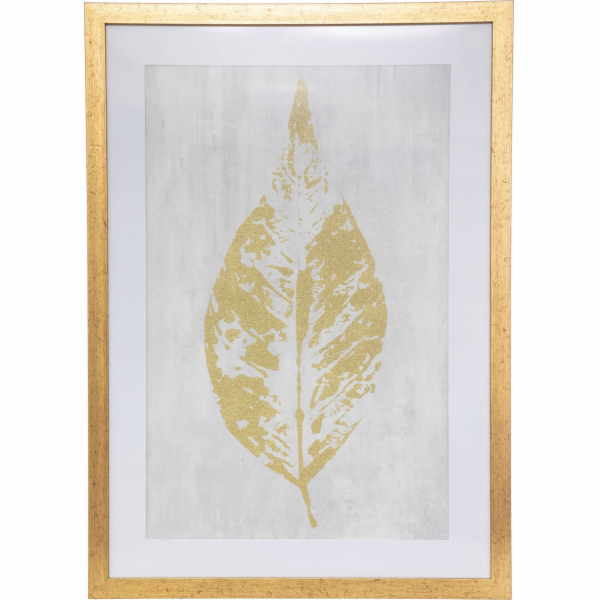 Atmosphera Plakát v dřevěném rámu LEAF, 50 x 70 cm