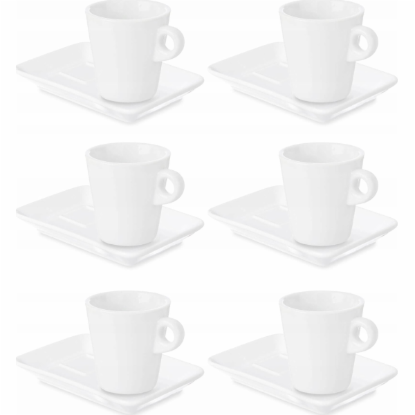 Vessia Porcelánový šálek na kávu s obdélníkovým podšálkem...
