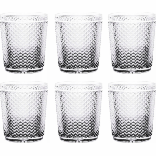 Vivalto Sklenice s křišťálovým vzorem, 300 ml, 6 kusů