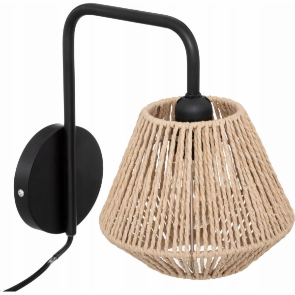 Atmosphera Nástěnná lampa s proutěným stínidlem Jily, kov...