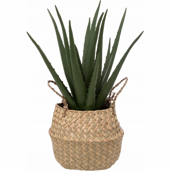 Atmosphera Umělá rostlina ALOE v košíku 37 cm