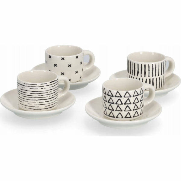 Zeller Sada geometrických hrnků na espresso 70 ml