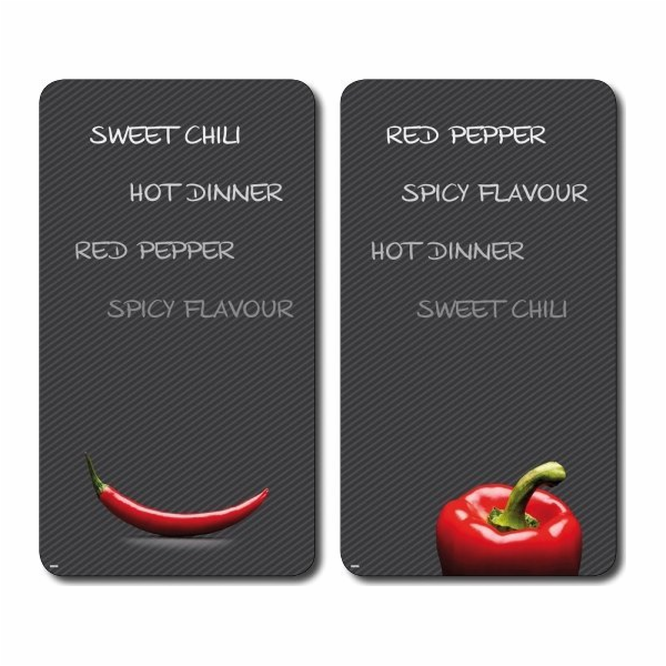 Kesper Multi-Glass krájecí prkénko, 2dílné, motiv: Chilli...