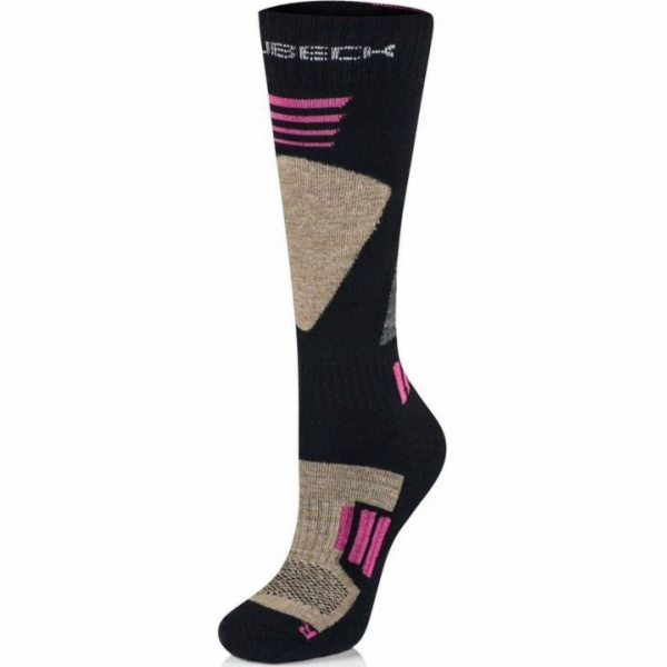 Brubeck Dámské ponožky BSK001/W Ski Force, černé/růžové, ...