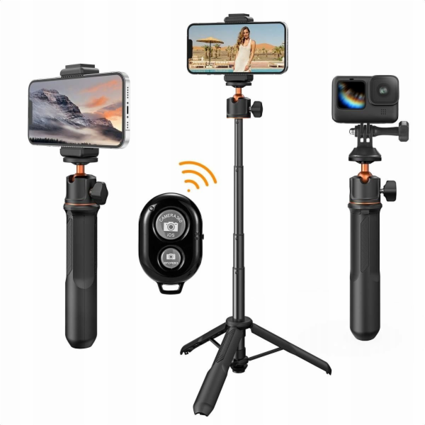 Kf Selfie tyč Selfie tyč stativ 60cm 4v1 pro telefon Smar...