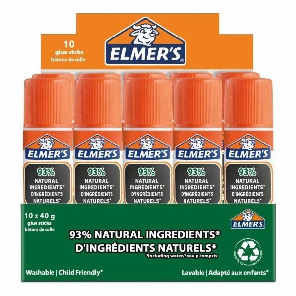 Elmers Elmers Klebestift Pure Glue 40G - 10er Faltschachtel