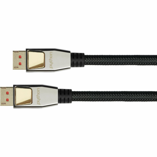 PYTHON Kabel Python DisplayPort 1.4 Nylonový pružný černý...
