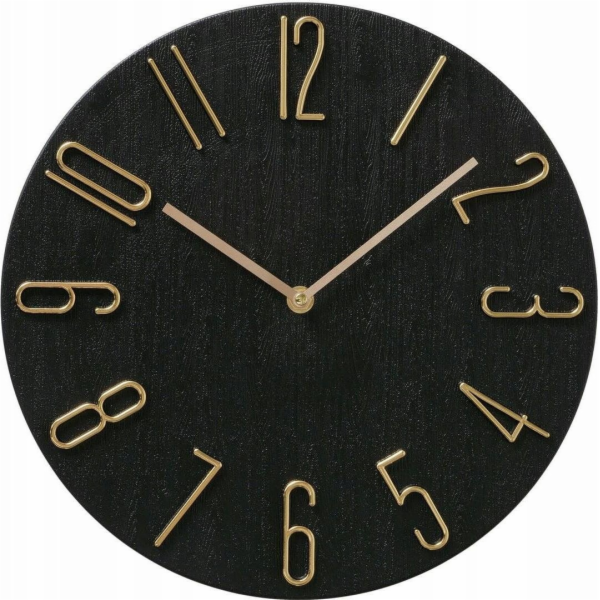 Boltze Hodiny černé loftové TEMPO, O 30 cm