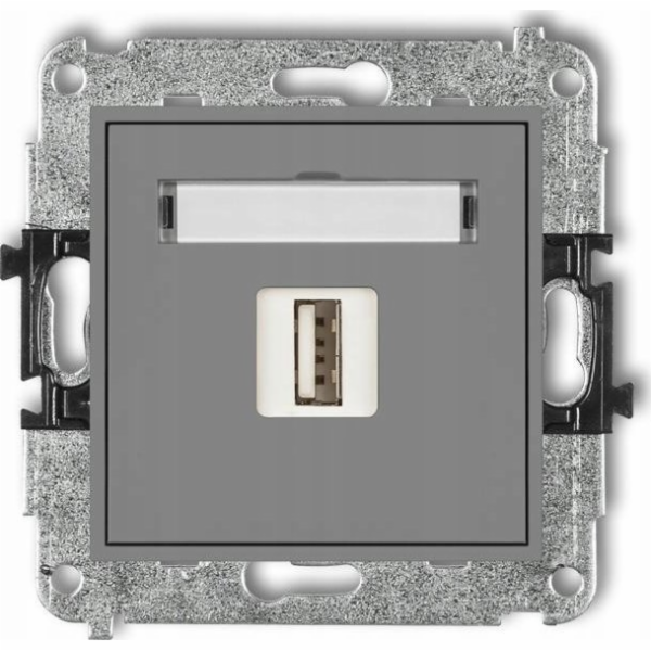 Karlik USB-AA zásuvka Karlik Mini 27MGUSB-1 single 2.0 še...