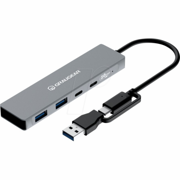 Graugear USB HUB GRAUGEAR 10Gbps USB HUB 4x USB 3.2, 2x T...