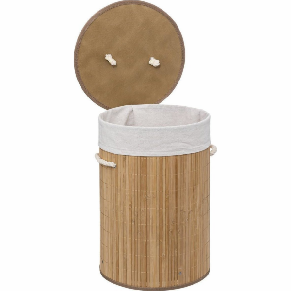 5five Koš na prádlo Koš na prádlo BAMBOO, kulatý s víkem,...