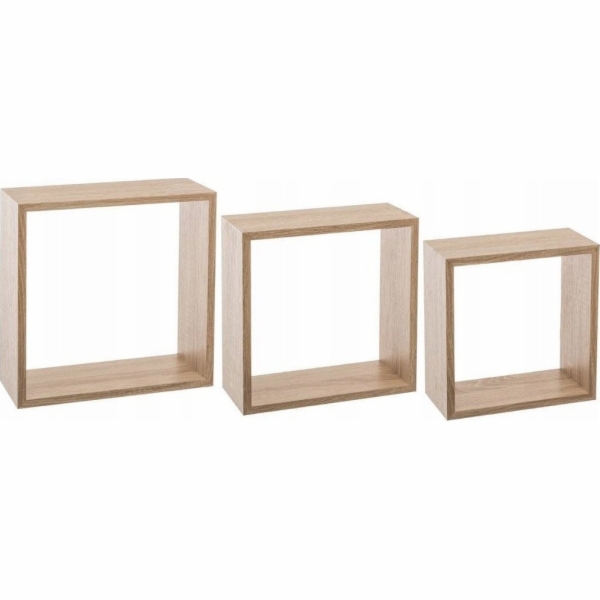 5five Sada tří dekorativních nástěnných polic CUBE L - ba...