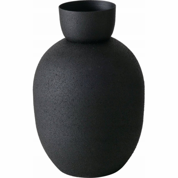 Boltze Černá kovová váza MAYNAR, 17 cm