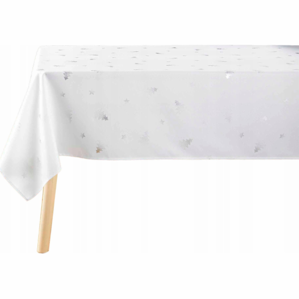 Douceur d`Interieur Bílý vánoční ubrus SAPIN se stříbrným...