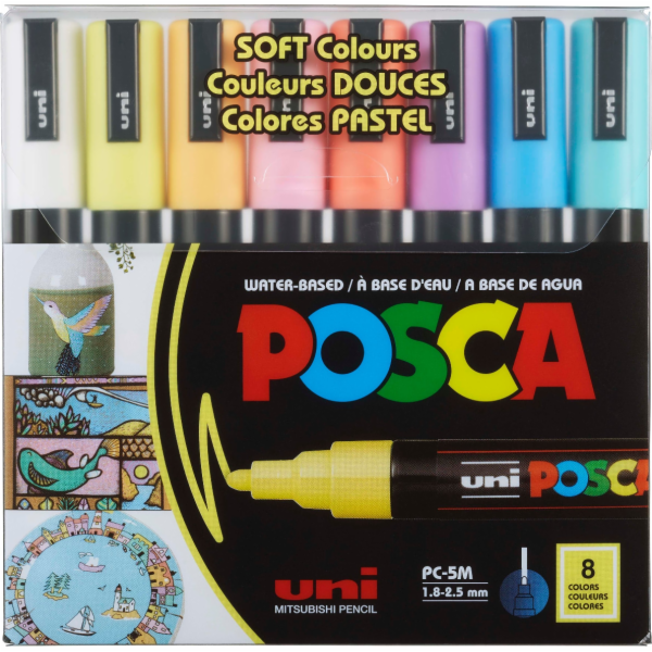 Posca Uni Mitsubishi Pieštukas Markeriai Uni-Ball Posca P...