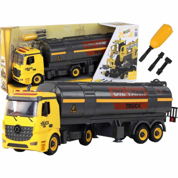 LeanToys DIY Tanker šroubuje a odšroubovává žluté světýlk...