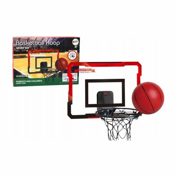 LeanToys Basketbalový koš pro děti, sada míčů na desku a ...