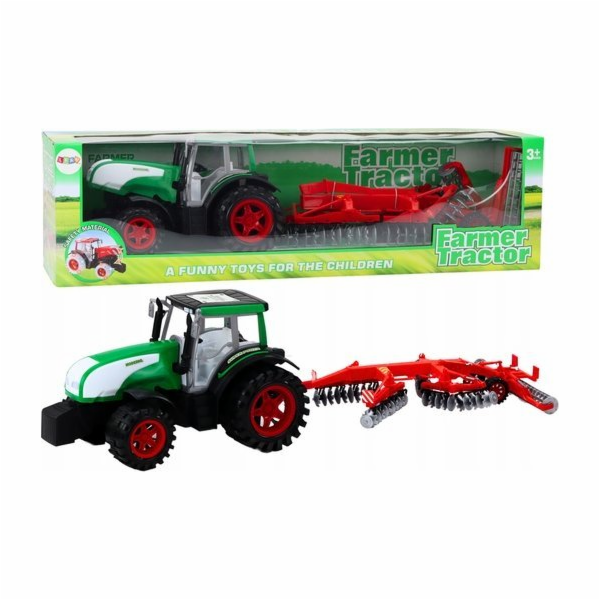 LeanToys Traktor Traktor s přívěsem Zemědělský stroj Stru...